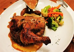 Roast Chicken with Brown Sauce